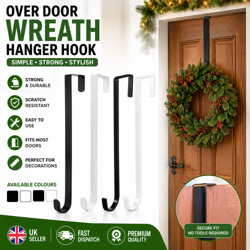 Floral wreath hanger over door - floral,