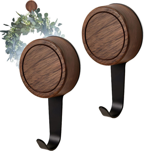 Wreath hanger walnut wood - wreath,