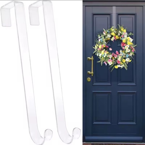 2pcs clear wreath - clear, hanger