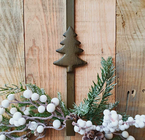 Rustic iron wreath hanger - wreath,