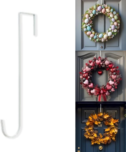 Wreath door hanger - wreath, hook