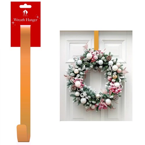 Gold door wreath - door,