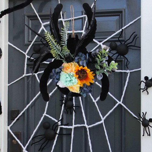 Halloween wreath door hanger - halloween,