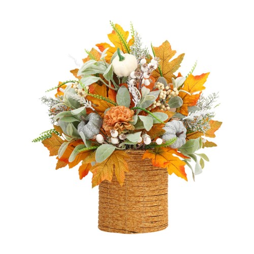 Artificial fall wreath - artificial,